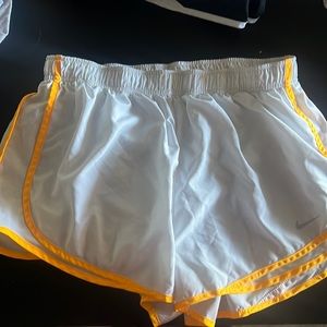 Dri-Fit Nike XL white and orange athletic shorts